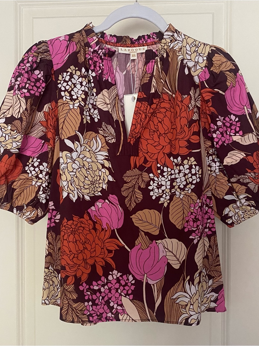 LAROQUE, NWT Alix Blouse, Eden, Size XS